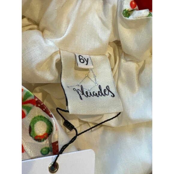 NWT Pleiades Holiday Dress Candy Print With Red Straps & Bow Sz 6 - Picture 4 of 8